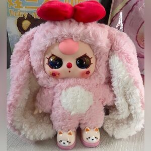 Baby Three 400% V1 Plush-Pink Bunny 🐰